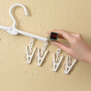 Travel Portable Clothes <b>Hanger</b> Non-slip Plastic <b>Hanger</b> Plastic Folding <b>Hanger</b> for Trousers & Coats, Drying & Organizing - Product Image 2