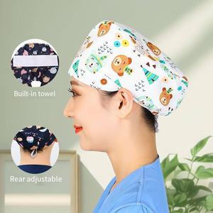 महिलाओं के लिए 100% कपास सौंदर्य सैलून नर्स स्क्रब कैप आकार एडजस्टेबल डेंटल स्क्रब कैप आकार एडजस्टेबल डेंटल स्क्रब टोपी पुरुषों के लिए - Product Image 2