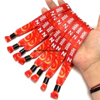 Bracelets de concert en tissu polyester tissé personnalisés avec logo imprimé, ajustables, pour festivals et événements, avec boucle