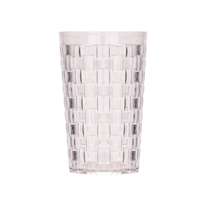 Gobelet en plastique transparent moderne HALO, gobelet texturé réutilisable pour la maison, la cuisine, le restaurant, l'hôtel, la salle à manger - Product Image 4