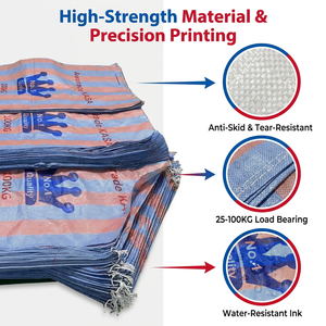 Sac d'emballage polypropylène durable <span class=keywords><strong>Jane</strong></span> Package 25kg 50kg 100kg, sac tissé en PP pour céréales (riz, maïs, farine, blé) - Product Image 2