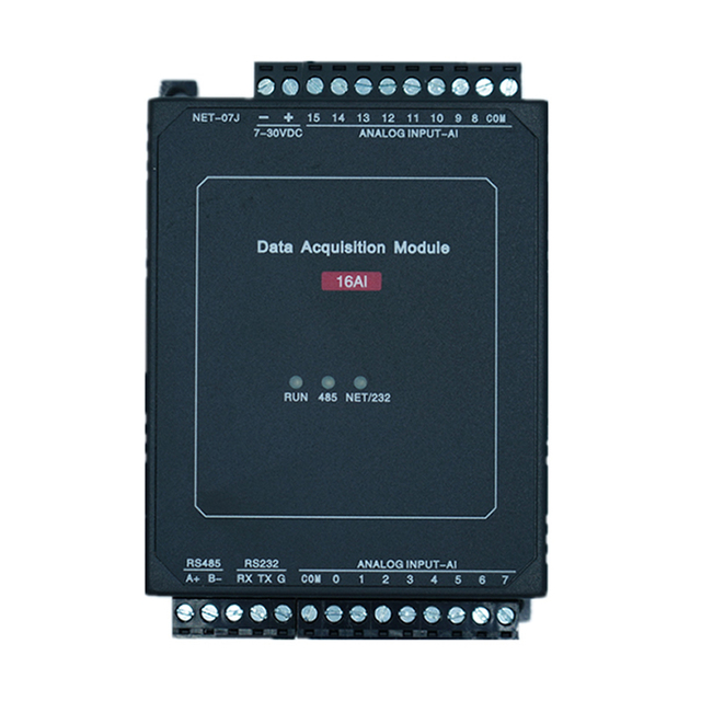 16AI Analog Input 0-10V Modbus RTU 4-20mA Module 0.1% Precision ADC Acquisition and Transmission