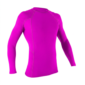 Custom Printed Breathable Anti-Bacterial <b>Compression</b> Rash Guard <b>Men's</b> Full Sleeve T-<b>shirt</b> Spandex/Polyester Sport Apparel OEM - Product Image 2