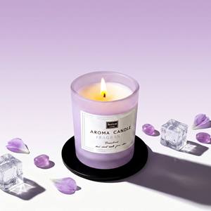 Bougie parfumée en cire de soja dans un pot en verre macaron brillant haute transparence, pour une décoration intérieure vibrante, vente en gros, étiquette privée - Product Image 1