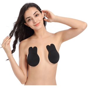 Superior Quality Rabbit Ear <strong>Shape</strong> Pasties Silicon Reusable Breast Lift Women <strong>Nipple</strong> Cover - Product Image 3
