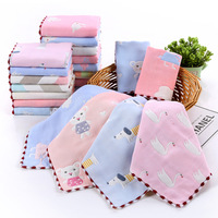 Jiaoaoao-serviette carrée absorbante en coton, mouchoir de poche, motif personnalisé, pour enfants
