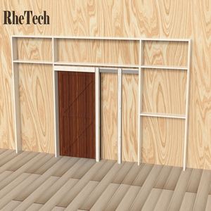 Système de quincaillerie pour porte coulissante WEKIS, aluminium argenté, acier au carbone, rail dissimulé en bois, accessoires pour salon, verre - Product Image 6