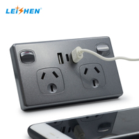 Prise de courant australienne double avec certificat SAA AUS/NZ, charge rapide USB, prise simple ou double, avec Type-C 3.6A PD20W PD30W