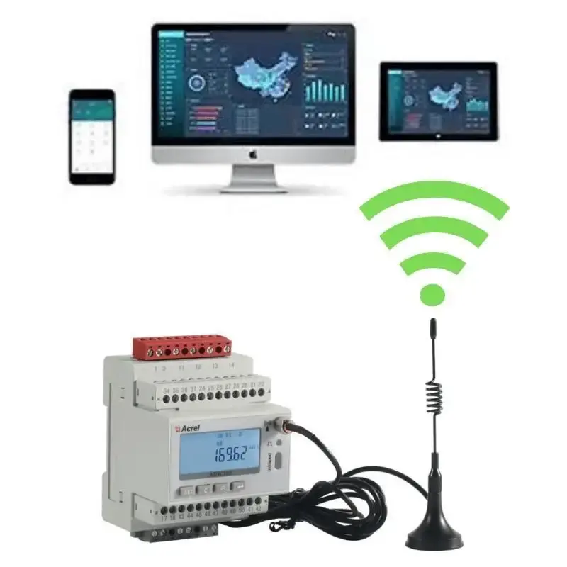 Acrel ADW300 moniteur d'énergie wifi compteur de puissance compteur d'énergie sans fil avec application pour téléphone intelligent ac télécommande wifi compteur kwh