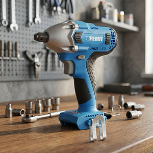 Llave de Impacto Inalámbrica FERVI de 20V con Motor sin Escobillas, Torque de 35-300 Nm, Accionamiento de 1/2'', Batería de Iones de Litio para Uso Industrial y Bricolaje - Product Image 3
