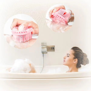 Wholesale Silicone Shower Sponge Dry Bath Towel Body Scrubber for Cleaning - Product Image 5