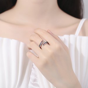 Anillo de Moda con Circonita de Colores Arcoíris para Mujer, Anillo para el Dedo Índice - Product Image 2