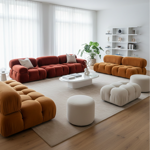 <span class=keywords><strong>Canapé</strong></span> modulaire Mario Bellini Ensemble de luxe <span class=keywords><strong>Canapé</strong></span> sectionnel confortable <span class=keywords><strong>Canapé</strong></span> de salon Design personnalisable <span class=keywords><strong>Canapé</strong></span> combiné pouf - Product Image 2