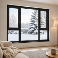Fenêtre à battant en aluminium avec poignée Roto, isolation thermique, étanche, économie d'énergie, personnalisable pour villa et maison