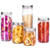 400ml 500ml clair PET plastique peut en aluminium bouchon à vis décalcomanie Surface Snack emballage alimentaire pour thé Cookie bonbons salade chocolat
