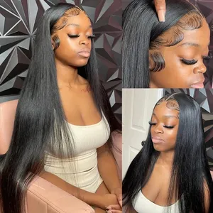 Grossiste Perruques Frontales <span class=keywords><strong>de</strong></span> Cheveux Humains Vietnamiens Naturels Lisses comme des Os, Perruque Cheveux Humains <span class=keywords><strong>Pas</strong></span> Chers avec Dentelle HD - Product Image 5