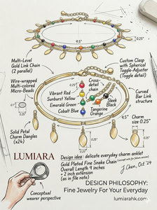 Bohemian Style 18K <b>Gold</b> Plated Brass Multi-Layer Drop Flexible Chain <b>Anklet</b> Rare Foot Jewelry for Beach Vacation Gift - Product Image 5