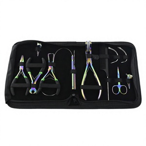 Best Selling Hair Extension NanoBeads Removal Link Bead Opener Tool <b>Tape</b> in Weft Plier Comb Needles Pulling <b>Hook</b> <b>Loop</b> Scissor - Product Image 1