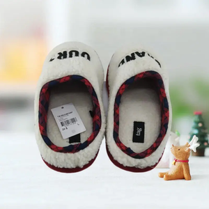 Nouvelle mode pantoufle d'intérieur unisexe mignon coton bébé chaussures d'hiver avec <span class=keywords><strong>Sherpa</strong></span> anti-dérapant caractéristique pour garçons et filles - Product Image 6