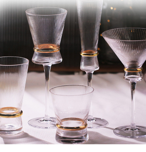 Tasses en verre créatives OEM décoration en gros avec ensemble de tasses à vin de fête or tasses - Product Image 6