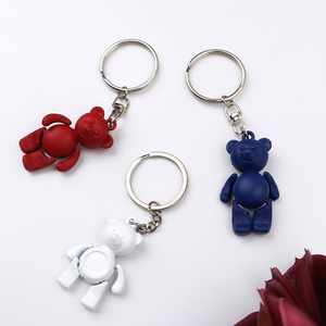 LLavero de oso de peluche de Metal con logotipo grabado con láser personalizado, regalos al por mayor, llavero de oso de Metal de aleación de Zinc - Product Image 6