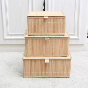 Contenedor de Almacenamiento de Bambú al por Mayor <span class=keywords><strong>Cesta</strong></span> de Supermercado - Product Image 1