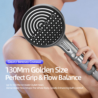 Pommeau de douche de plafond à 4 modes, purificateur intégré pour une eau plus propre, jets sans entretien à débit puissant, couverture immersive