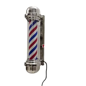 2024 New Fashion Fashionable Gigante Big Totem White Blue Black Red Turn Light Outdoor Barber Pole For Barbershop Salon