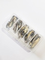 Kit de leurres métalliques assortis avec boîte à pêche, ensemble d'appâts rotatifs réfléchissants pour la pêche au bar, à la truite, en eau douce et en eau salée