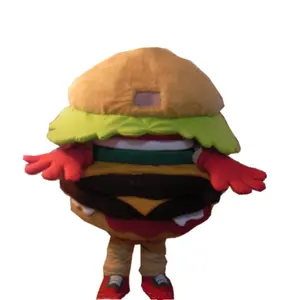 Kostum Maskot Hamburger Lucu/Kostum Maskot Makanan