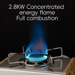 Qunature Camping Portable Stainless Steel Outdoor Portable Cassette Furnace Mini Tourist Gas Stove Burner Camping Gas Stove