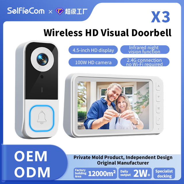 Video Doorbell Wide Angle Wireless Door Intercom No Appno Wifi Video Doorbell Camera for Apartment