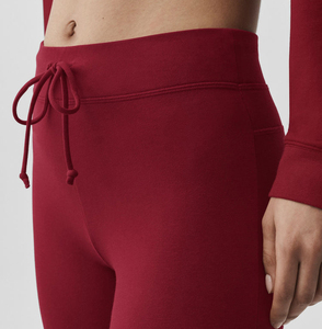 <span class=keywords><strong>Pantaloni</strong></span> da <span class=keywords><strong>Donna</strong></span> <span class=keywords><strong>Bordeaux</strong></span> a Vita Alta con Coulisse, Morbidi ed Elasticizzati, Stile Yoga a Zampa d'Elefante, Casual per il Tempo Libero, Personalizzabili con Logo ODM - Product Image 3