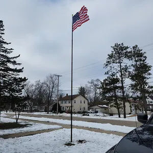 Pabrik pengiriman langsung mudah dipasang tiang bendera Aluminium 16FT 20FT 25FT 30FT