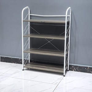 <span class=keywords><strong>Scarpiera</strong></span> Moderna Minimalista in Ferro a Più Ripiani, Armadietto Salvaspazio Ultra Sottile da Parete con <span class=keywords><strong>Dimensioni</strong></span> 64x23x90cm - Product Image 3