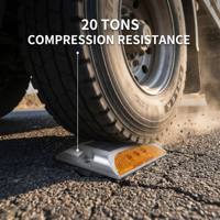 Borne de signalisation routière solaire LED IP68 en aluminium, type œil de chat, haute intensité réfléchissante pour autoroute et allée