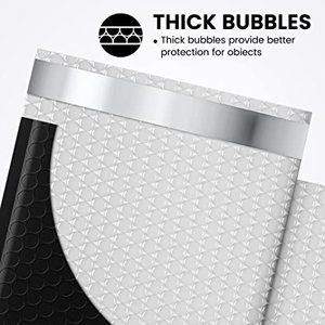 Enveloppes matelassées imperméables, enveloppes à bulles noires, logo personnalisé, fermeture autocollante, emballage protecteur, sacs à bulles en polyéthylène, blush cosmétique - Product Image 6
