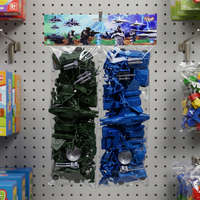 Ensemble de jeu militaire en plastique pour garçons avec figurines de soldats miniatures et véhicules de combat pour jeu d'imitation, âges 2-3 ans, emballage en sac BOPP