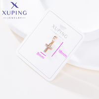 10716 XUPING Breloques Pendentifs Croix Plaqué Or, Breloques Croix Chrétienne Religieuse pour Fabrication de Colliers DIY, Cadeau de Foi