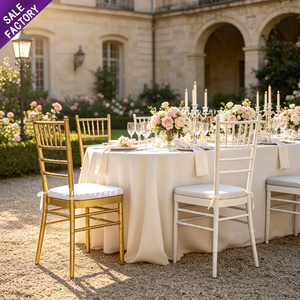 Supplies Garden Wedding Metal Gold Chavari Chivari Tiffanie <b>Dining</b> Champagne Bamboo Furniture <b>Chair</b> for Rental - Product Image 1