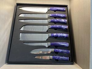 Couteau de <span class=keywords><strong>chef</strong></span> forgé damas laser en acier inoxydable de haute qualité couteau de cuisine santoku-paudin <span class=keywords><strong>pro</strong></span> couteau de cuisine 8 pouces <span class=keywords><strong>chef</strong></span> - Product Image 6
