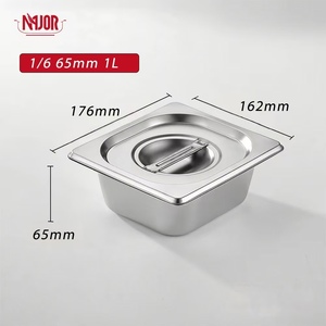 1/6 Gastro padelle Gn contenitori 1/6 Gastronorm Pan con coperchio a buon mercato Gastronorms vassoio 1/6 65 mmmm150mm - Product Image 2