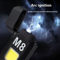 Campinglampe mit großer Reichweite, aufladbar, für Outdoor, Wartung, Notfälle, wasserdicht, Schlüsselanhänger-Lampe, LED-Taschenlampe, Feuerzeug