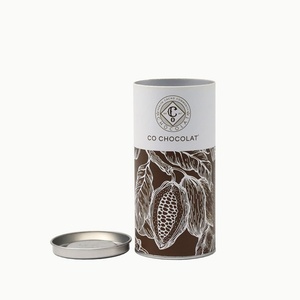 Emballage en tube biodégradable avec motifs personnalisés, qualité alimentaire, pour le stockage de fruits, de graines de cacao biologiques, boîte en papier avec couvercle - Product Image 4