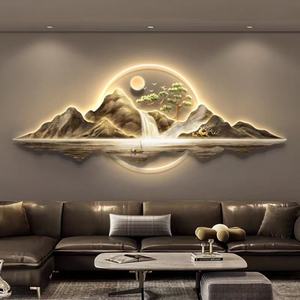 Cuadro de Luz LED Metálico 3D, Mural de Lujo Dorado de Naturaleza Muerta, Impresión UV Acrílica de Alta Definición, Pintura Decorativa de Cristal - Product Image 1