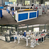Machine à fabriquer du papier toilette contrôlée par PLC, capacité de 2 tonnes/jour, transforme les rouleaux de papier jumbo en petits rouleaux de papier toilette