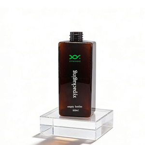 Xypackaging - <span class=keywords><strong>Botellas</strong></span> de Plástico <span class=keywords><strong>PET</strong></span> Rectangulares de Color Ámbar de <span class=keywords><strong>500</strong></span> <span class=keywords><strong>ml</strong></span> y 16 oz para Champú para Perros, con Dispensador de Bomba, <span class=keywords><strong>Precio</strong></span> al por Mayor - Product Image 6