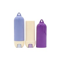 Tube vide de 5 ml pour baume à lèvres, correcteur, crème solaire, pommade à base de plantes, baume en stick rotatif, emballage cosmétique en forme de pendentif suspendu