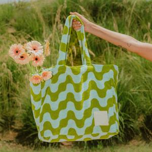 Bolso de hombro ecológico y a la moda, bolso de mano de alta gama, bolso de compras a rayas para mujer OEM - Product Image 1