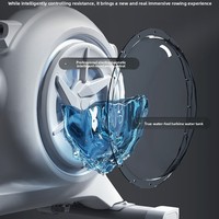 Rameur magnétique à double résistance CH Water, 32 niveaux réglables, écran LCD, équipement de fitness pour la maison, 120 kg
